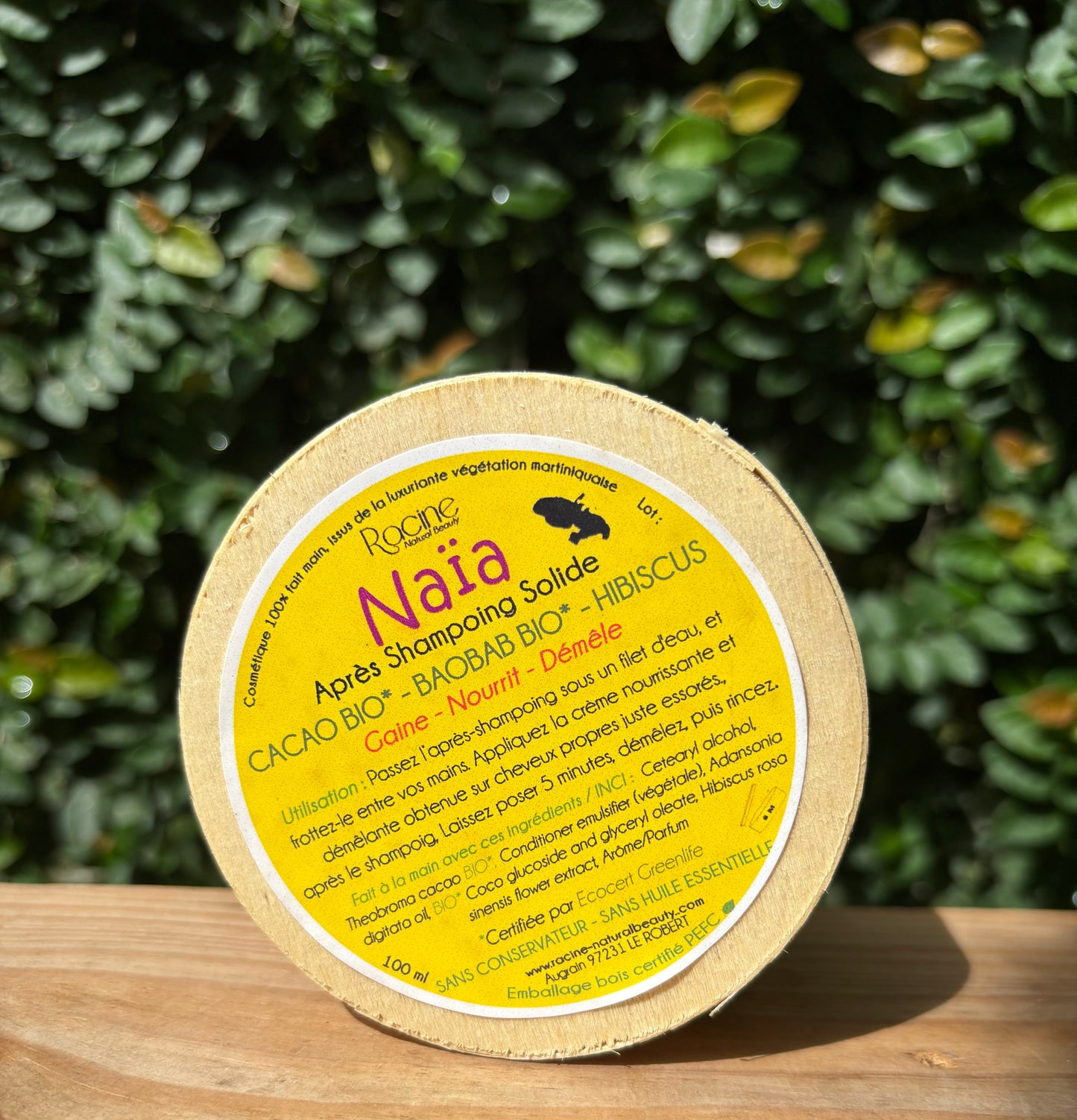 Racine natural beauty - Après shampoing solide Naïa 100 ml